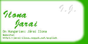 ilona jarai business card